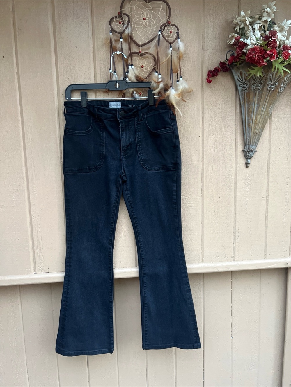PILCRO Jeans Womens 25 Black Bootcut Stretch Denim Anthropologie Designed Phila